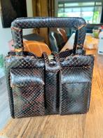 Vintage echte Phyton leren tas, Ophalen of Verzenden, Zo goed als nieuw, Bruin