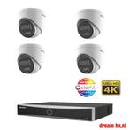 8MP Hikvision Hybrid ColorVU 4CH IP PoE set/NVR + 4 camera, Ophalen of Verzenden, Nieuw, Buitencamera