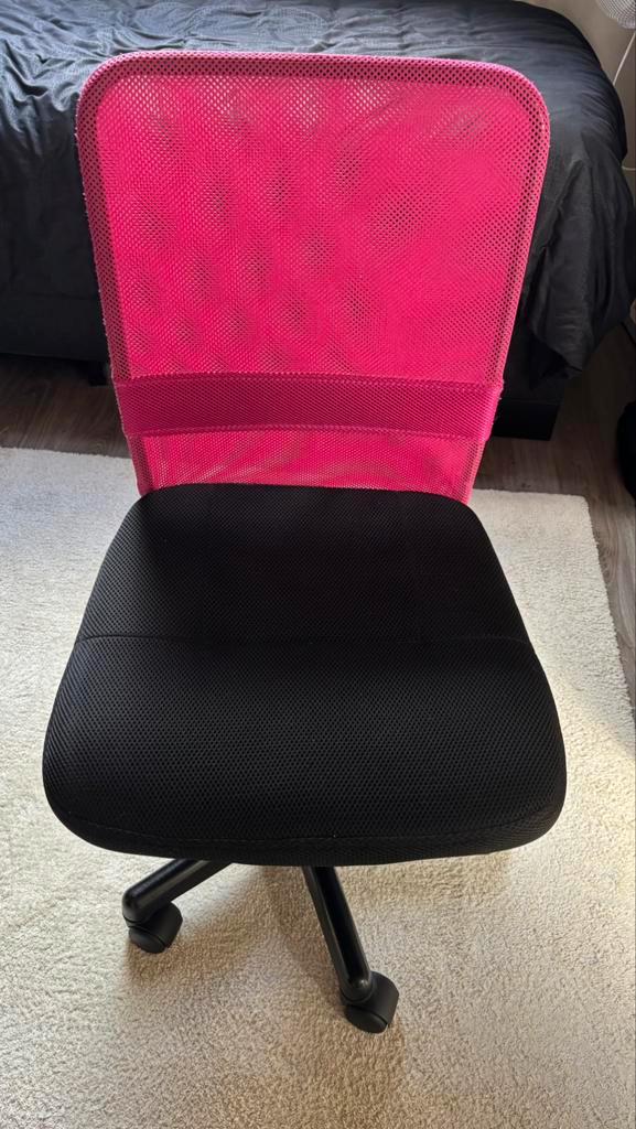 Bureaustoel Kinderkamer Zwart/Roze, Huis en Inrichting, Bureaustoelen, Gebruikt, Bureaustoel, Roze, Ophalen