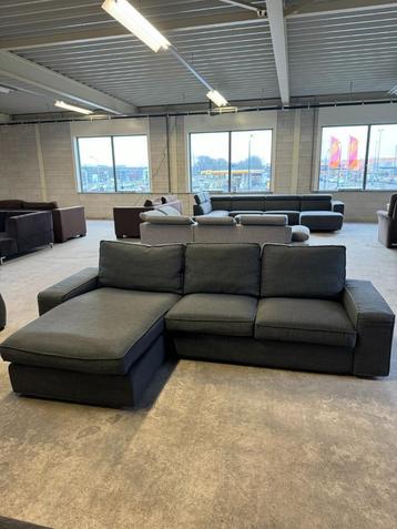 3-zits chaise lounge bank Donkergrijs beschikbaar voor biedingen