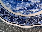 Delftsblauw wandbord diameter 30,5 cm gemarkeerd., Ophalen of Verzenden
