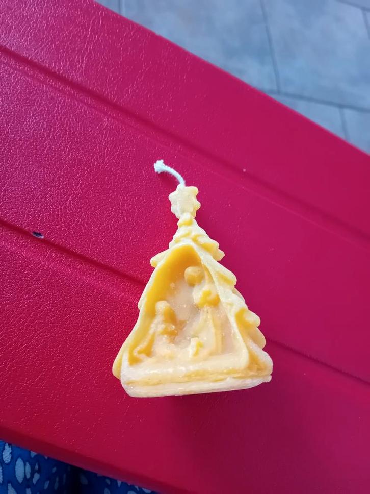Mini kerststal bijenwas 7 x 5 x 5 cm, Diversen, Kerst, Ophalen of Verzenden