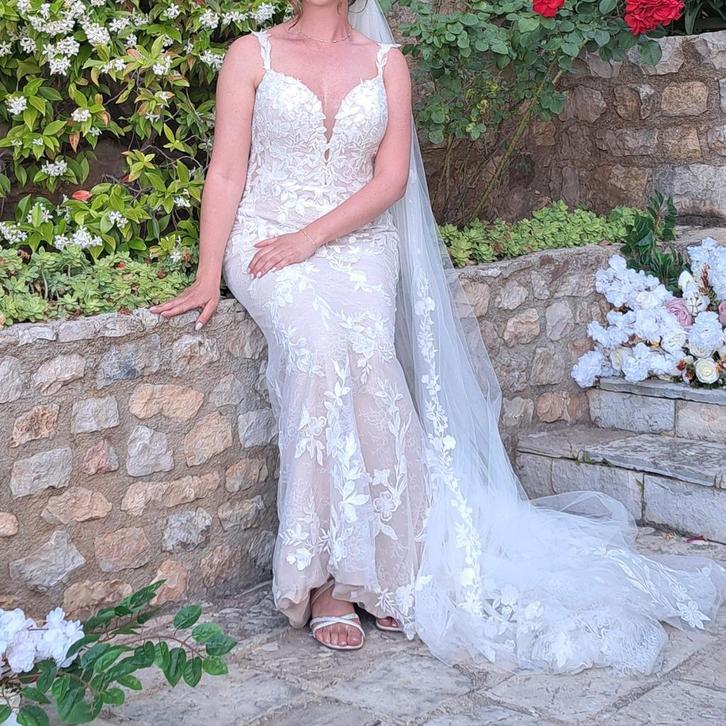 Sincerity trouwjurk - collectie 2024, Kleding | Dames, Trouwkleding en Trouwaccessoires, Zo goed als nieuw, Trouwjurk, Wit, Ophalen of Verzenden