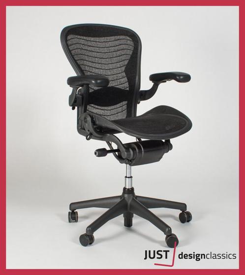 Herman Miller Aeron maat B Grafiet Wave (voorraad:20), Huis en Inrichting, Bureaus, Zo goed als nieuw