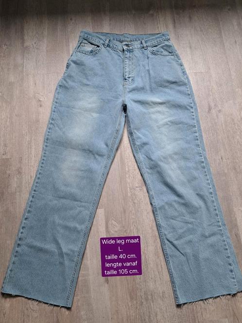 Wide leg jeans maat L, Kleding | Dames, Spijkerbroeken en Jeans, Gedragen, Ophalen of Verzenden