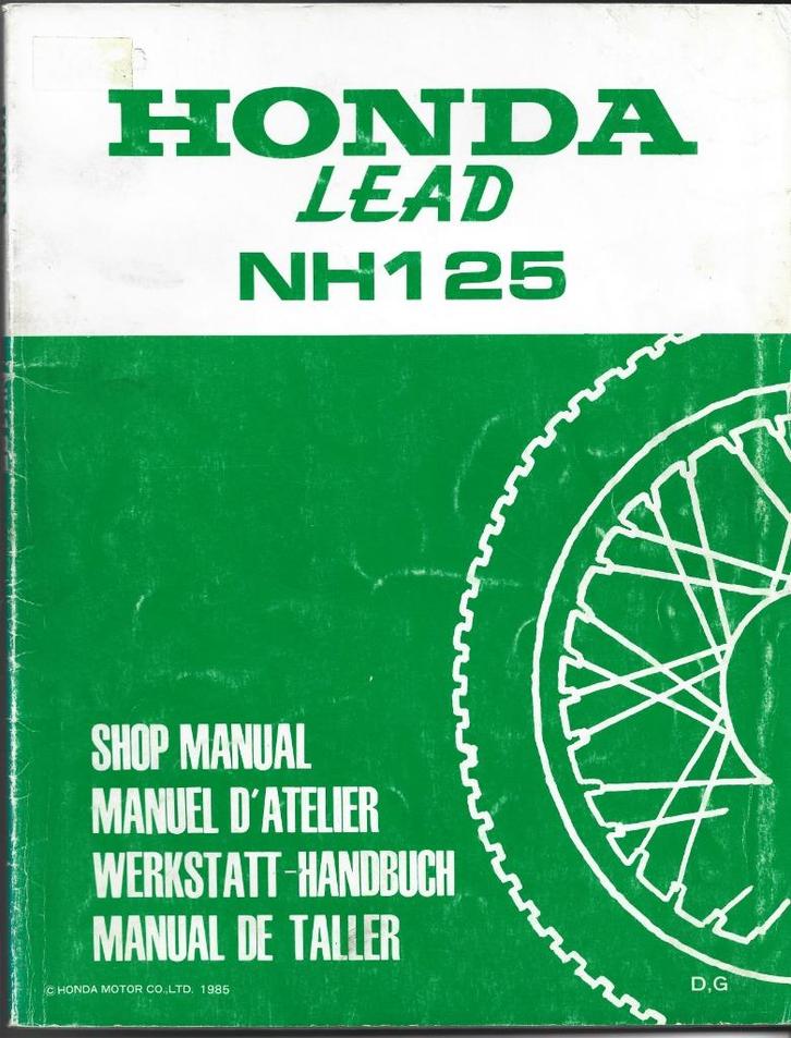 Honda NH125 Lead Shop Manual Supplement scooter (541s), Motoren, Handleidingen en Instructieboekjes, Honda, Verzenden