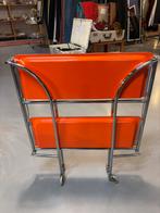 Vintage Inklapbaar Serveerwagentje Oranje, Ophalen