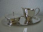 Gero 90 Zilvium verzilverde roomstel art deco design, Ophalen of Verzenden