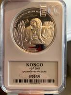 Kongo zilver Afrika 2007 slab ngc pcgs ecc lion pr69, Postzegels en Munten, Munten | Afrika, Ophalen of Verzenden, Overige landen
