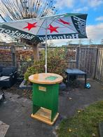 Heineken statafel met parasol, Ophalen, Zo goed als nieuw