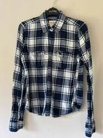 Blauw wit geruiten blouse maat S, Zo goed als nieuw, Maat 36 (S), Abercrombie & Fitch, Verzenden