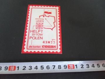 sticker Stichting Uden helpt by tòw Polen  beschikbaar voor biedingen
