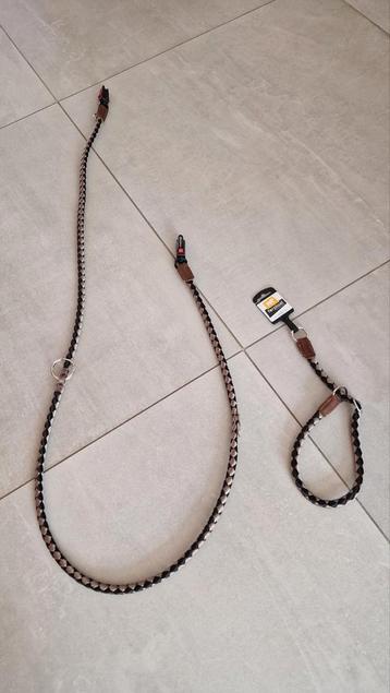 Ferplast hondenriem en halsband twist matic zwart/bruin beschikbaar voor biedingen