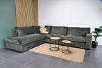 Hoekbank Groen Velvet Rofra Home Losse kussens, 250 tot 300 cm, -, -, Hoekbank