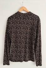 Top colletje Costes turtleneck longsleeve zwart beige panter, Ophalen of Verzenden, Zo goed als nieuw, Zwart, Lange mouw