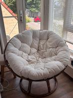 Lounge stoel bruin rotan, Huis en Inrichting, Ophalen, Zo goed als nieuw, 75 tot 100 cm