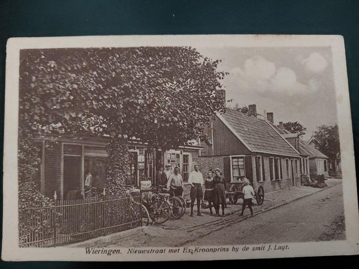 antieke kaart, Wieringen, Nieuwstraat, Smit J. Luyt, 1925, Verzamelen, Ansichtkaarten | Nederland, Gelopen, Noord-Holland, 1920 tot 1940