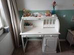 Opgeknapte witte secretaire/ bureau met rolluik, Ophalen, Gebruikt