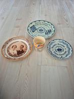 Koninklijk Huis Huwelijk Borden + Beker (beschadigd), Ophalen