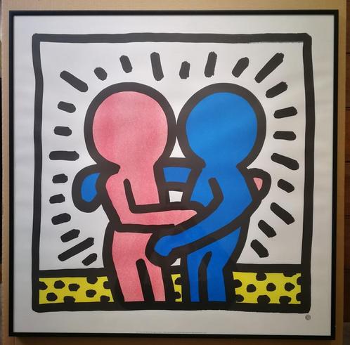 Keith Haring. Liefdespaar. Ingelijst., Antiek en Kunst, Kunst | Litho's en Zeefdrukken, Ophalen of Verzenden