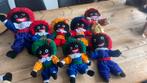 Prachtige vintage zwarte pieten totaal 8st met ijzerdraad, Diversen, Sinterklaas, Ophalen, Zo goed als nieuw