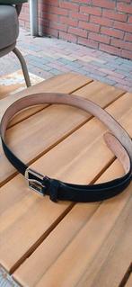 Blauwe suède heren riem nubikk 120 cm, Nubikk, Overige kleuren, Echt leder, Ophalen of Verzenden