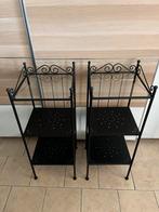 2x Rönnskar zwart metalen stellingkast, badkamer kast, Ophalen, Zo goed als nieuw