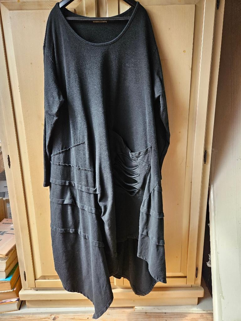 zwarte jurk, Moonshine, maat 3, Verzenden, Zwart, Maat 46/48 (XL) of groter, Zo goed als nieuw