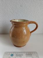 19e-eeuwse brocante aardewerk melkkan oranje geel glazuur, Ophalen of Verzenden