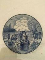 Wandborden 'Land bewerken', Royal Delft Blue, aardewerk., Antiek en Kunst, Ophalen of Verzenden