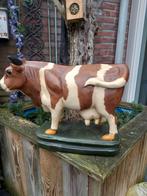 Antiek massief houten koe uit slagerij jaren 50, Antiek en Kunst, Ophalen of Verzenden