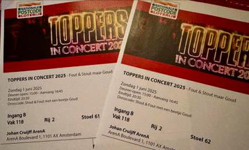 2x tickets 1ste ring gold zone Toppers Postcodeloterij  beschikbaar voor biedingen