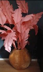 Croco vaas met roze bladeren Light & living, Overige materialen, Overige kleuren, Ophalen of Verzenden, Zo goed als nieuw