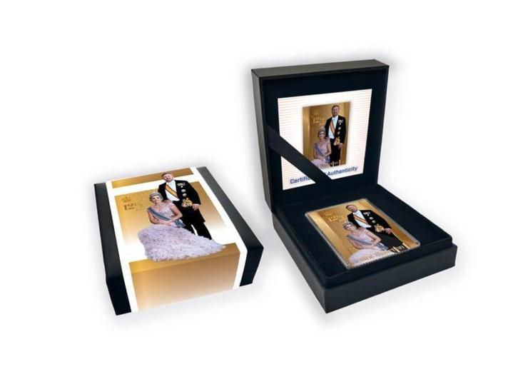 Gouden postzegel Willem-Alexander en Maxima 12,5 jaar.!!!!, Postzegels en Munten, Postzegels | Nederland, Postfris, Na 1940, Verzenden