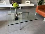 Glazen salontafel - design Hank Kwint - Metaform, Huis en Inrichting, Ophalen, Gebruikt, 50 tot 100 cm, Design