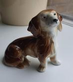 Vintage Porseleinen Teckel Spaniel Beeldje – Foreign, Verzamelen, Beelden en Beeldjes, Ophalen of Verzenden, Zo goed als nieuw