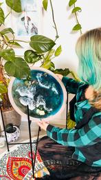 Epoxy Bijzettafel - Uniek Design, 45 tot 60 cm, Minder dan 55 cm, Nieuw, Ophalen of Verzenden