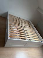 Brimnes bed 160x200 incl. lattenbodems, Ophalen, Gebruikt, Wit, Tweepersoons