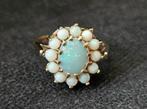 Gouden Vintage ring met edelsteen opal. 2023/493., Goud, Ophalen of Verzenden, Ring