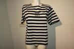 Fendi vintage shirt gestreept marine look stiksel geel voeri, Maat 38/40 (M), Verzenden, Wit, Fendi