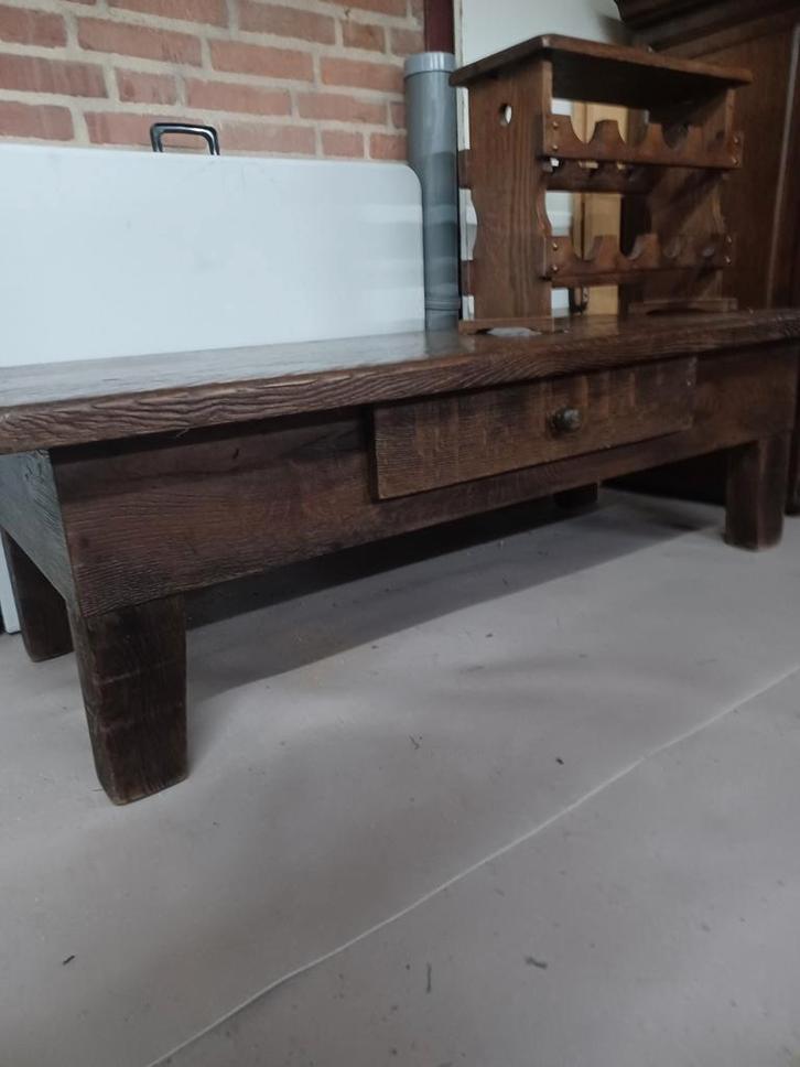 Houten salontafel met lade, Huis en Inrichting, Tafels | Salontafels, Ophalen