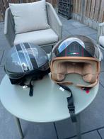 Scooterhelm maat L (zwart) en maat M, valt ruim (grijs), Ophalen, Gebruikt