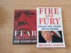 Boeken donald trump fire fury fear bob woodward michael wolf, Ophalen of Verzenden, Zo goed als nieuw, Maatschappij en Samenleving