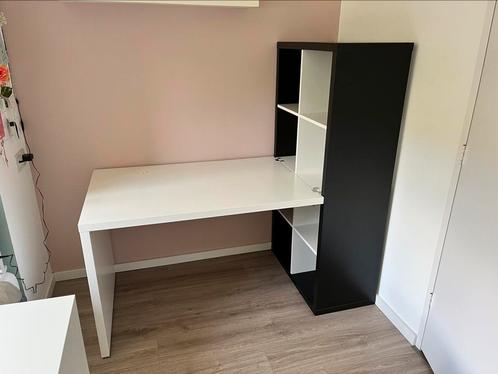 Kallax bureau met kast (ikea), Huis en Inrichting, Bureaus, Gebruikt, Bureau, Ophalen