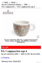 Illy collection espresso kopjes genummerd en signed, Verzamelen, Ophalen of Verzenden, Zo goed als nieuw, Porselein, Kop en/of schotel