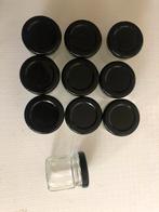 10 mini( 30 ml) glas potten met deksels, Huis en Inrichting, Keuken | Potten en Pannen, Ophalen of Verzenden, Zo goed als nieuw