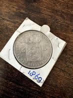 2 1/2 gulden 1869, Zilver, 2½ gulden, Ophalen of Verzenden, Koning Willem III