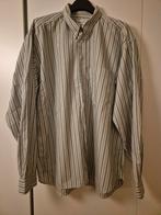 Grijs gestreept Van Gils overhemd - maat L - 100% katoen, Kleding | Heren, Overhemden, Zo goed als nieuw, Halswijdte 41/42 (L)