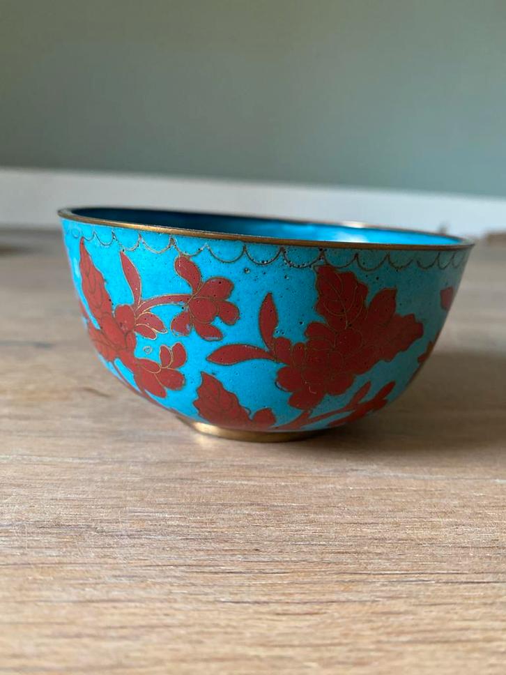 Vintage Chinese Cloisonné Kommetje, Antiek en Kunst, Antiek | Schalen, Ophalen of Verzenden