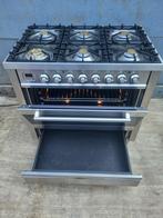 Nette staat boretti rvs fornuis 6,pits 90cm ovens 60cm dip, Witgoed en Apparatuur, Fornuizen, 60 cm of meer, Ophalen of Verzenden